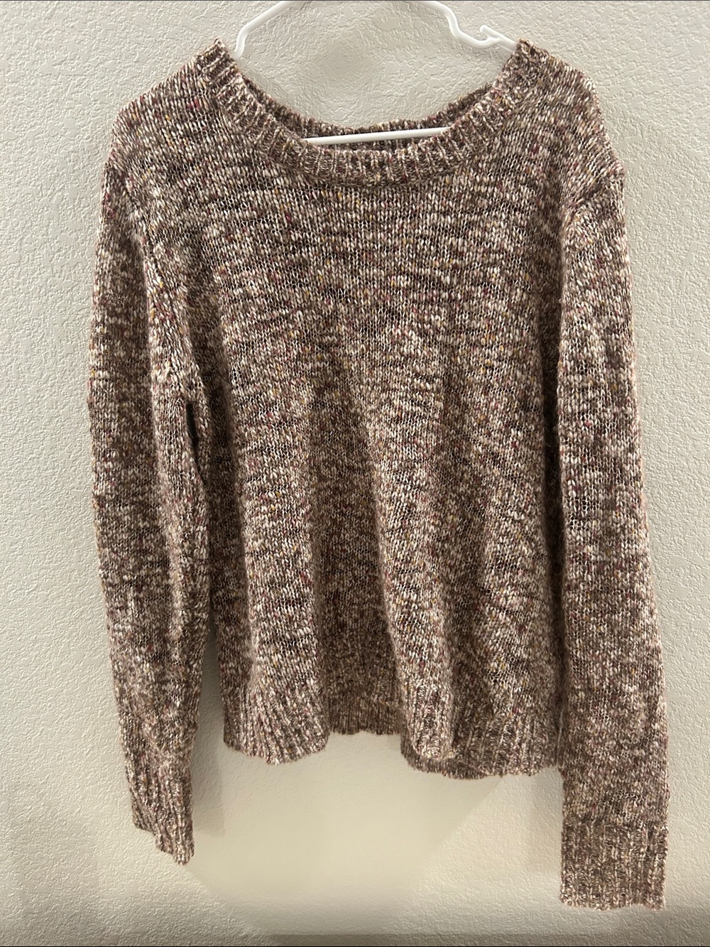 Cozy Marled Crewneck Sweater - Multicolored